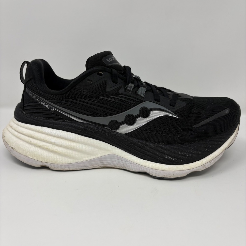 Saucony Hurricane 24 Women's Size 9 Black Running Shoes (S10933-100)